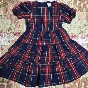 Crewcuts Red and Blue Plaid Kids Dress